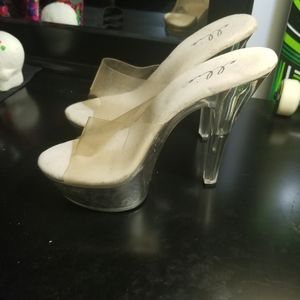 Clear heels